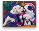 Számfestő Kutyus puszi - előszínezett számfestő készlet (40x50cm) (R43115-131-6)