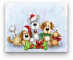  Karácsonyi Kutyák - számfestő készlet