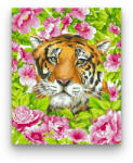  Tigris virágban - számfestő készlet