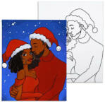Számfestő Karácsonyi szerelmesek - előrerajzolt élményfestő készlet (elmenyfesto084)