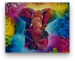 Számfestő Elefántok színesben - előszínezett számfestő készlet (30x40cm) (R43115-127-3)