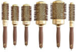 Olivia Garden Perie de par 65mm Expert Blowout Shine Wavy Bristles Gold&Brown (5414343020529)