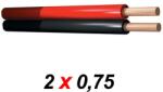 PD CONNEX RX20 Hifi Hangfalkábel Piros - Fekete (2x0, 75 mm2) Méretre vágható (802459)