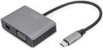 ASSMANN Graphics Adapter DA-70825 - USB-C to VGA / Mini DisplayPort - 20 cm (DA-70825) (DA-70825)