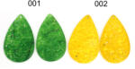  Pandantiv Jad Natural Colorat Sculptat cu Gaura 39x24x2 mm - 1 Pereche
