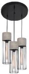 ZAMBELIS LIGHTS króm-fekete függesztett lámpa (ZAM-1662) E27 3 izzós IP20 (1662)