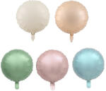  Egyszínű kerek lufi 18" 45cm pasztell szín, 5db/cs (LUFI626217)