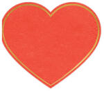 PartyDeco Szalvéta szív alakú, 20db piros (LUFI203561)