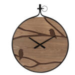 Clayre & Eef Ceas perete lemn maro fier negru 60x4x72 cm (5KL0226)
