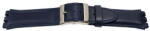  Curea piele tip Swatch 19 mm albastru inchis - 62290