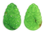  Pandantiv Jad Natural Colorat Sculptat cu Gaura 36x23x2 mm - 1 Pereche