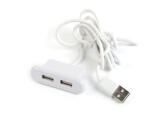  Bútorba építhető USB elosztó, hosszabbító fehér (2xUSB-A)