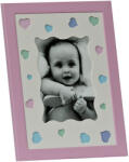 Fotoplus babás fém képkeret 14x19cm rózsaszín