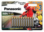 Panasonic AAA/mikro tartós alkáli elem 1, 5 V (10 db/cs) (LR03EPS-10BW-7+3F-PR)