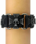 Leather & steel fashion гривна triple skull cross - lsf1 118
