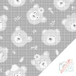  PontPöttyöző - Tapéta medvékkel Méret: 30x30cm, Keretezés: Keret nélkül (csak a vászon), Szín: Fekete