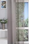 FüggönyFutár Webáruház Aster - Bronz alapon ezüst, barna rugalmas jacquard függöny, egyedi méretre, készre varrjuk