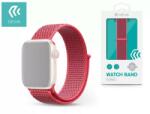 DEVIA ST326288 Devia Apple Watch (42/44/45/49mm) óraszíj, Deluxe Series Sport3, szövet, piros (Hibiscus) (ST326288)