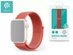 DEVIA ST326301 Devia Apple Watch (42/44/45/49mm) óraszíj, Deluxe Series Sport3, szövet, narancs (Nectarine) (ST326301)