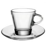 Vitrum - Стъклена чаша с чинийка за топли напитки 80мл BARCHETTA VM-1223020+1183000 (010462)