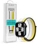 DEVIA ST364655 Devia Apple Watch (38/40/41mm) óraszíj, Nylon Woven Two-Tone, szövet, fehér-sárga (Oat Milk) (ST364655)