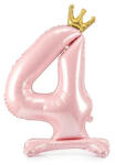 Partydeco Talpas számos lufi 33" (84cm) fólia szám, számjegy, 4 csak levegővel tölthető, Rózsaszín (LUFI247871)