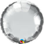  Egyszínű kerek lufi 18" 45cm Silver, Ezüst, (LUFI521019)