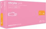 Mercator Medical ® pink (halvány rózsaszín) púdermentes nitril vizsgáló kesztyű 100 db - 100, XL, Nitril