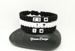 3 részes családi karkötőszett monogramokkal