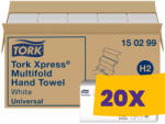 Tork Xpress® Multifold hajtogatott kéztörlő - 2 rétegű, fehér, 237 lap (Karton - 20 csg) (150299)