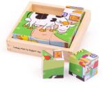 Bigjigs Toys Puzzle cubic - animale domestice (BJ536) - dexo Puzzle