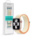 DEVIA ST364648 Devia Apple Watch (42/44/45/49mm) óraszíj, Nylon Woven Deluxe Series Sport3, szövet, fehér (Cream White) (ST364648)