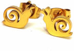 AZIZ Csigás nemesacél fülbevaló, arany színű (WEN4600)