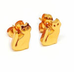 AZIZ Cicás nemesacél fülbevaló, arany színű (WEN4615)
