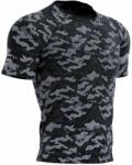 Compressport Férfi póló Compressport Training Short Sleeve T-Shirt Camo Premium - black/camo