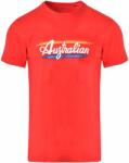 Australian Férfi póló Australian Cotton T-Shirt Brush Line Print - rosso vivo