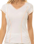 Lucky in Love Női póló Lucky in Love Eyelet Go Rib Uplift T-Shirt Women - white/orange frost