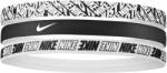 Nike Fejpánt Nike Printed Hairbands 3PK - black/black/black