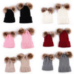 drool Set caciuli mama copil cu doua pampoane, Diverse culori (drl1150)