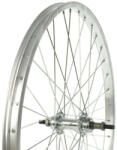 VeloGo 24-es (507 mm) MTB hátsó kerék, szimplafalú felni, menetes racsnihoz, csavaros tengellyel, ezüst színű