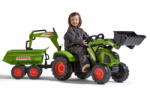  Falk CLAAS pedálos traktor pótkocsival, vödörrel és buldózerrel 3 éves kortól