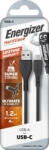 Energizer USB-A - USB-C Lifetime Warranty Kábel - 1.2m 2.4A - Fekete (ER-C410CGBK)