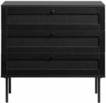 Unique Furniture Черен нисък скрин от дъб 80x75 cm Pensacola - Unique Furniture (44631013)