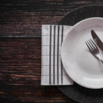 Mapelor Naturtex bambusz alapanyagú szalvéta 40x40 cm 50 lap/csomag - Gasztro fehér/fekete