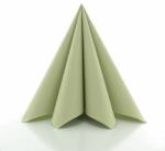 Mank Textilhatású szalvéta 40x40 cm - oliva zöld, 50 db/csomag