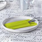 Mapelor Textilhatású evőeszköztartós szalvéta 40x32 cm 1/8 hajtású 40 lap/csomag - pisztácia