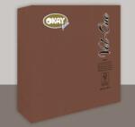Okay Vel-One 4 rétegű szalvéta 40x40 cm barna, 60 db/csomag