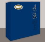 Okay Vel-One 4 rétegű szalvéta 40x40 cm kék, 60 db/csomag