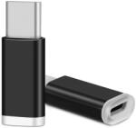 Micro USB - USB-C átalakító adapter, fekete