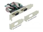Delock PCI-E Bővítőkártya > 2x Soros RS-232 - kontaktor - 7 977 Ft